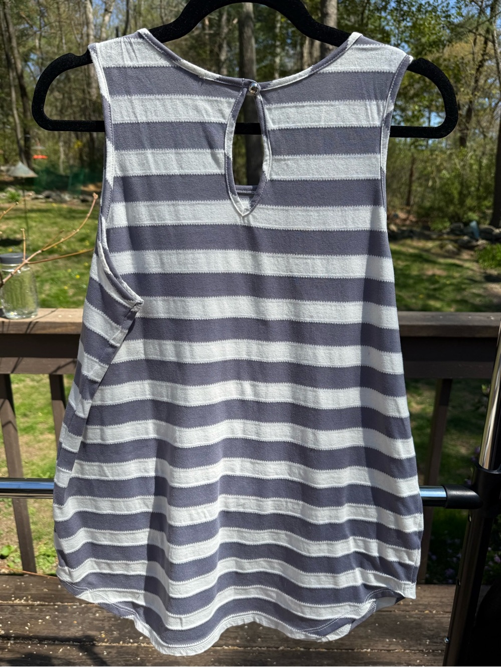 Papermoon Gray & White Striped Tank Top - Picture 4 of 4